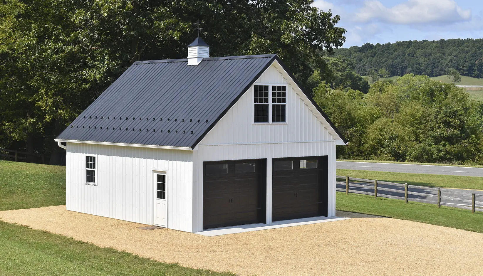 Black-Gallery Gallery Steel garage door in black
