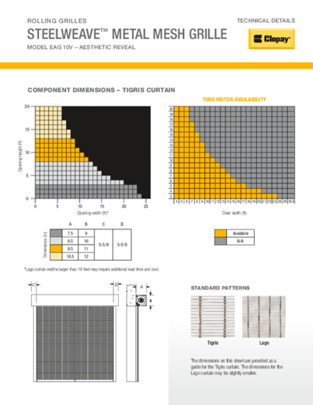 SteelWeave™ Metal Mesh Grille Reveal Technical Details