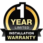 one year installation warranty