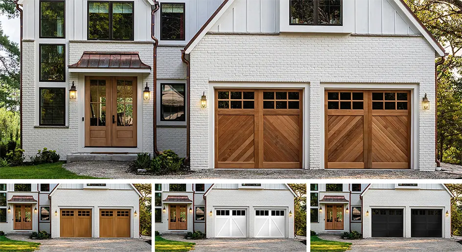 One house with three garage doors