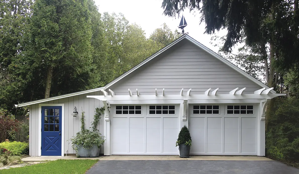 Clopay Classic Steel 8 ft. X 7 ft. Non-Insulated Solid White Garage Door  HDB - The Home Depot