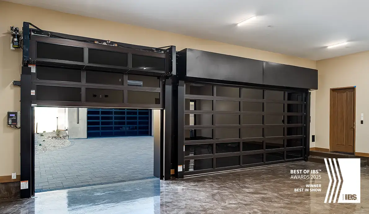 Vertistack Avante Aluminum and Glass Garage Door